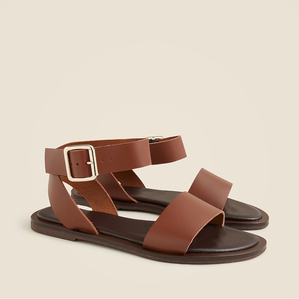 J. Crew Brown Leather Sandals